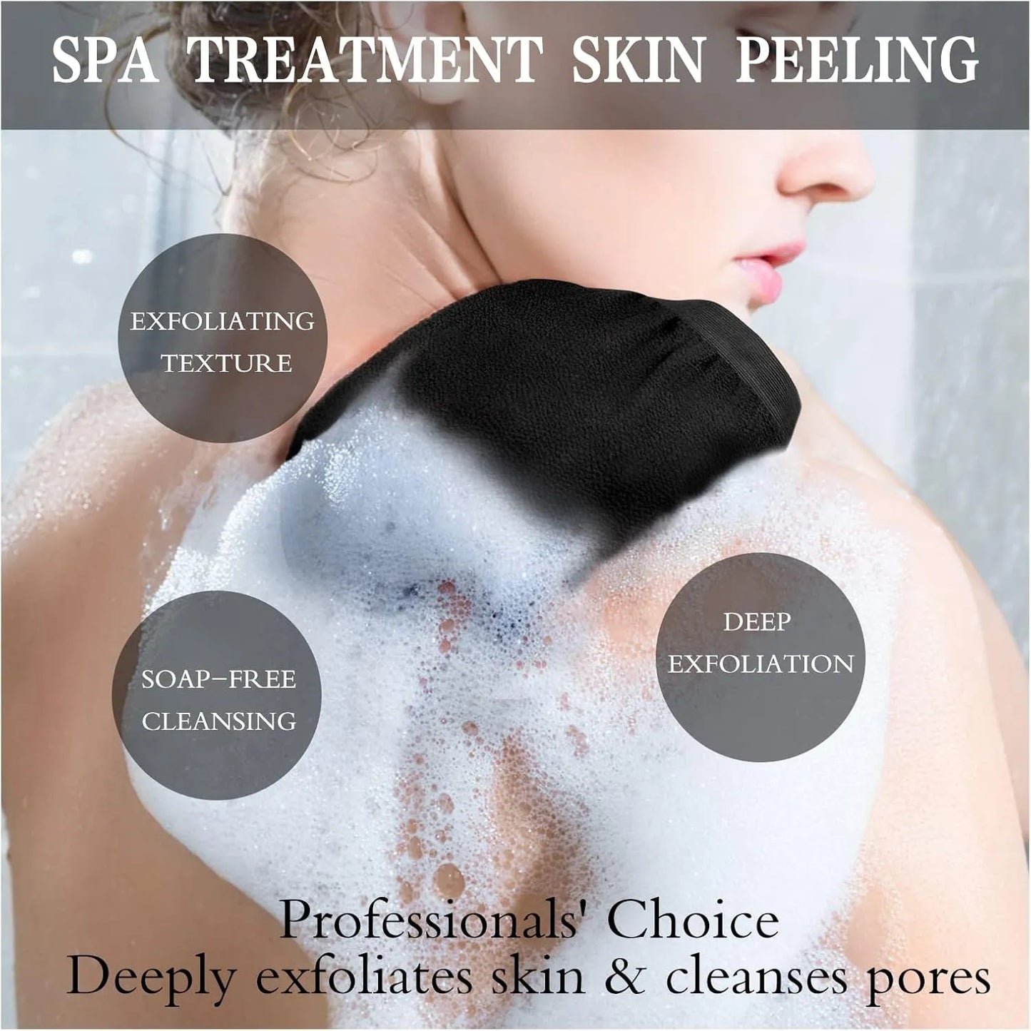 Exfoliating Glove 1Pc - Korean Exfoliating Mitt for Dead Skin Removal | Body Scrubber & Skincare Essential for Men & Women
